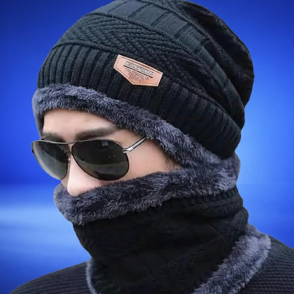 Unisex Winter Knit Beanie & Scarf